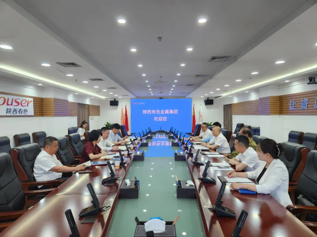 陕西有色金属集团总经理莫勇与陈高志一行座谈交流